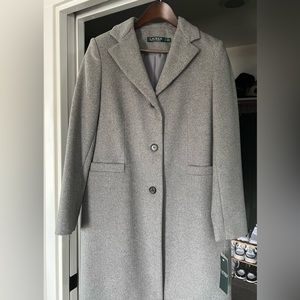 Ralph Lauren mid-length wool coat, Gray, size 8